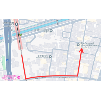 【新馬場駅 徒歩5分】conwood MINAMISHINAGAWA【築5年・WiFi無料・独立洗面所・禁煙】の物件地図