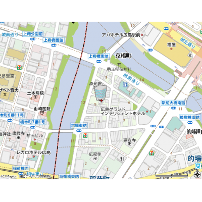 エールマンスリー広島駅　弐番館(10-1)　【★無料WI-FI標準装備（無制限）★、広島駅徒歩圏内、角部屋、32型TV、乾燥機能付洗濯機】の物件地図