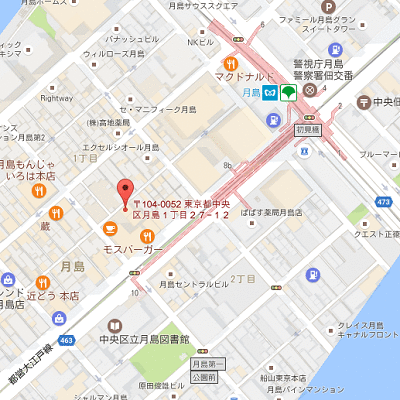 グッドステイ月島駅前オーランティウム２■《41平米・1LDK・駅近2分》【デラックス・ダブルベッド】【G】の物件地図