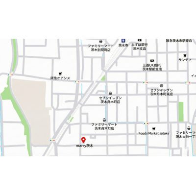 三島のマンスリー　阪急茨木 Bタイプ ★インターネット無料★セパレート物件★ 茨木市駅から大阪梅田駅まで18分の物件地図