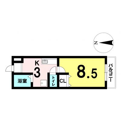 【三重県四日市市/近鉄四日市駅/バストイレ別・独立洗面台/洋室8.5帖/オートロック】フローリッシュクボタ ファミマンの物件地図
