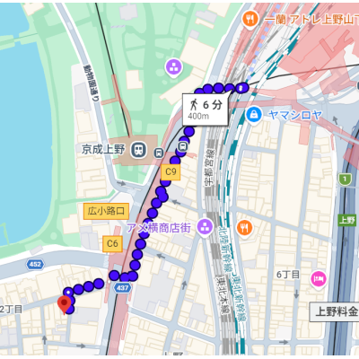 スクエア上野御徒町の物件地図