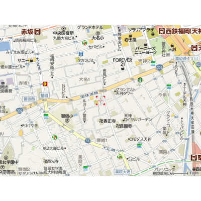 エスリード天神の物件地図