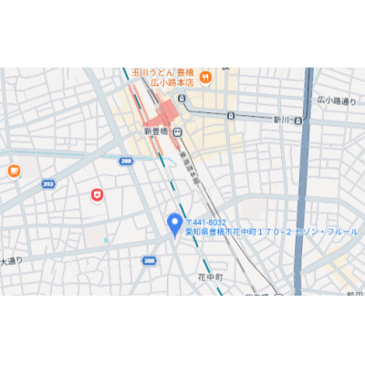 🚉JR・名鉄「豊橋駅」徒歩9分✨駅ビル・カルミア至近でお買い物至便🛒Wi-Fi無料🔏の物件地図