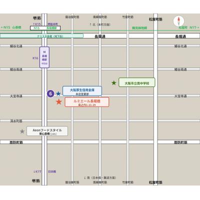 ルミエール長堀橋【禁煙・フリーWiFi・地下鉄堺筋線長堀橋駅徒歩１分】１DKの物件地図
