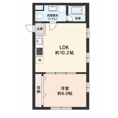 新築｜駐車場・家具家電付｜角部屋｜2名入居可！｜THM9｜105号室の物件地図