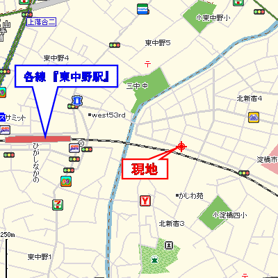 マンスリーリブマックス中央線東中野駅前WEST■【NET対応】≪スタンダードシリーズ≫の物件地図