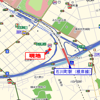 マンスリーリブマックス横浜スタジアムフロント◎【駅2分・浴室乾燥・洗浄便座】≪エクセレントシリーズ≫の物件地図