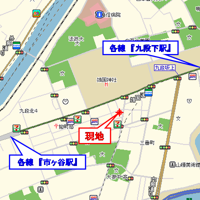 マンスリーリブマックス九段日本武道館フロント■【20㎡・セパレート】≪スタンダードシリーズ≫の物件地図