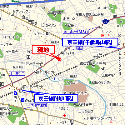 マンスリーリブマックス世田谷千歳烏山■【25㎡・独立洗面・浴室乾燥・洗浄便座】≪エクセレントシリーズ≫の物件地図