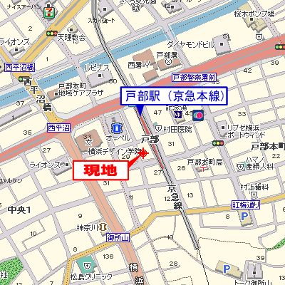グッドステイ戸部・横浜みなとみらいWEST▲《駅近1分》【ハイクラス・浴室乾燥機・洗浄機能付き便座】の物件地図