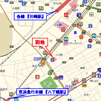 マンスリーリブマックス川崎駅前エクセレント□【独立洗面・浴室乾燥・洗浄便座】≪エクセレントシリーズ≫の物件地図