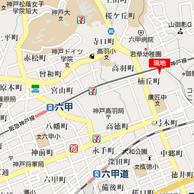 マンスリーリブマックス阪急六甲イースト▲【NET対応】≪スタンダードシリーズ≫の物件地図