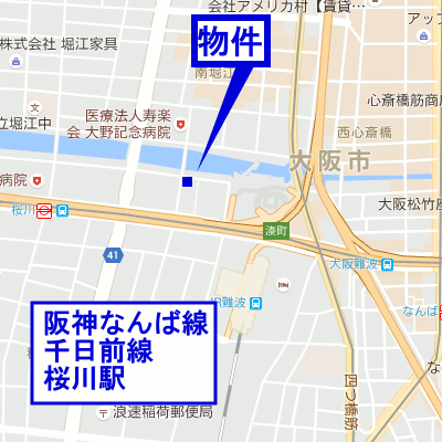 マンスリーリブマックス難波リバーオアシス■【NET対応・浴室乾燥機・独立洗面台付き】≪スタンダードシリーズ≫の物件地図