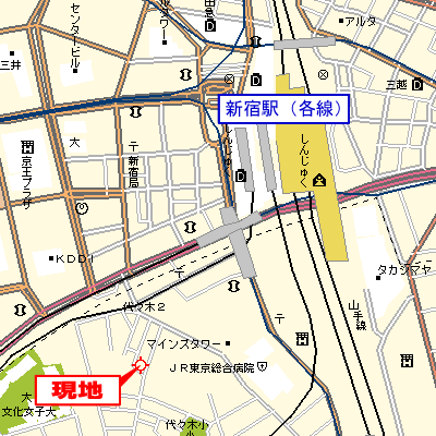 マンスリーリブマックス南新宿代々木二丁目■【NET対応】≪スマートシリーズ≫の物件地図