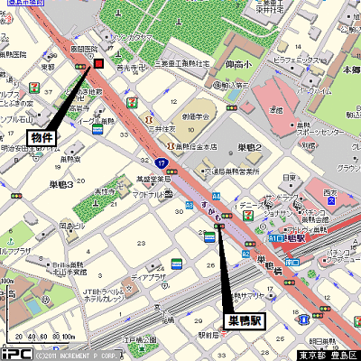 マンスリーリブマックス山手線巣鴨ステーションステイ■【NET対応】≪スタンダードシリーズ≫の物件地図