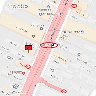 マンスリーリブマックス仙台長町一丁目駅前★【駅1分・セパレート】≪スタンダードシリーズ≫の物件地図