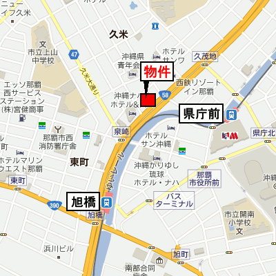 ≪ホテルタイプ≫マンスリーリブマックス沖縄県庁前■『デラックス』【ペット可・Wi-Fi無料♪・空気清浄機・洗浄機能付便座】の物件地図