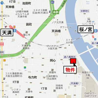 マンスリーリブマックス大阪天満プライム■【NET対応】≪スタンダードシリーズ≫の物件地図