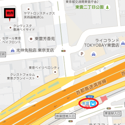 グッドステイ東京ベイ東雲◆□【ハイクラス・セミダブル】の物件地図