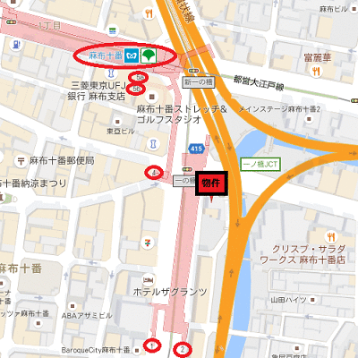 マンスリーリブマックス麻布十番駅前■『1K・20平米』【洗浄便座】≪スタンダードシリーズ≫の物件地図