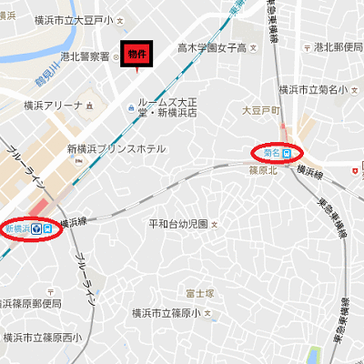 グッドステイ新横浜・アリーナEAST■『セパレート・浴室乾燥機』【ベーシック】の物件地図