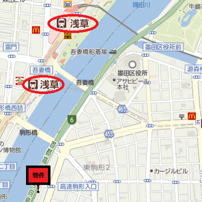 マンスリーリブマックス浅草グランド●【25㎡・独立洗面】≪エクセレントシリーズ≫の物件地図