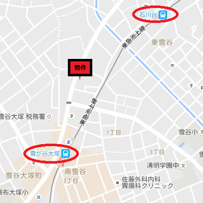 マンスリーリブマックス雪が谷大塚ステーションフロント■『駅4分』【浴室乾燥】≪エクセレントシリーズ≫の物件地図