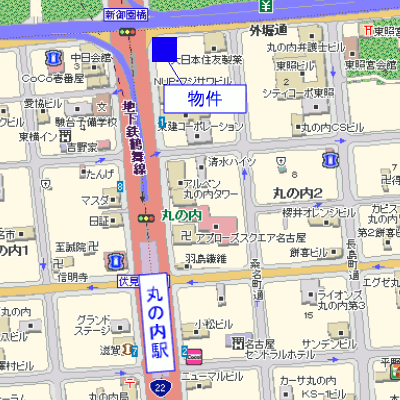 グッドステイ名古屋城前△『1K』【ベーシック・駅2分・NET対応】の物件地図