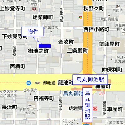 グッドステイ京都烏丸御池ＷＥＳＴ★【ベーシック・NET対応・駅２分】の物件地図