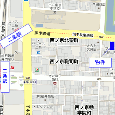 グッドステイ京都・西ノ京職司町★【ベーシック・シングル】の物件地図