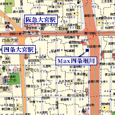 グッドステイ京都・阪急大宮駅前△【ベーシック・駅３分・NET対応】の物件地図