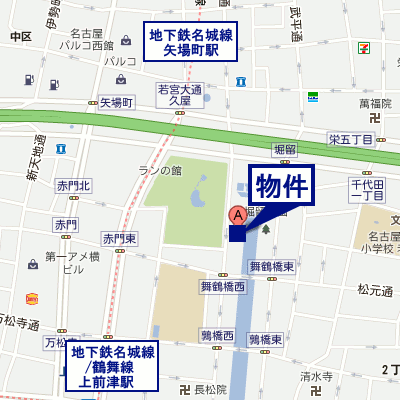 マンスリーリブマックス名古屋栄南デュアルレジェンド■【ロフト付・NET対応】≪エクセレントシリーズ≫の物件地図
