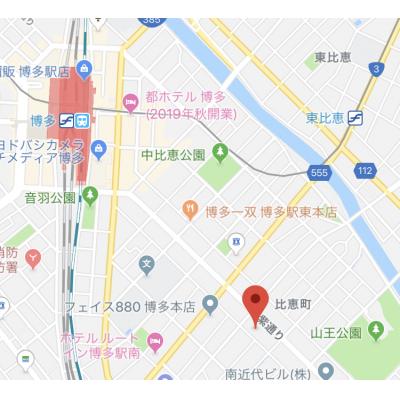 🚩🚩空室あり🚩🚩　　ヒューマンズ博多駅南　Aの物件地図