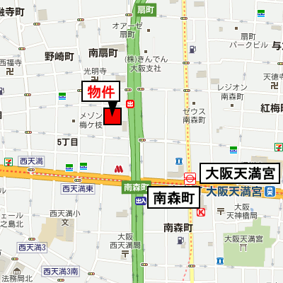 マンスリーリブマックス南森町ブランメゾン■2nd【30平米・NET対応】≪スタンダードシリーズ≫の物件地図