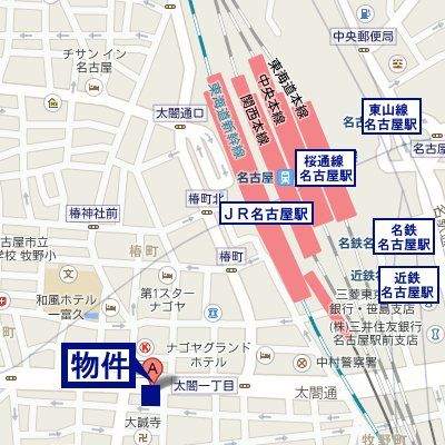 グッドステイ名古屋ステーションザ・シティ△【ベーシック・NET対応】の物件地図