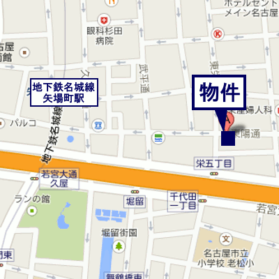 マンスリーリブマックス栄ラコール■【NET対応】≪スタンダードシリーズ≫の物件地図