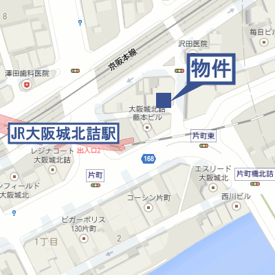 マンスリーリブマックス京橋ＯＢＰリバーフロント□【ロフト付・NET対応】≪スタンダードシリーズ≫の物件地図