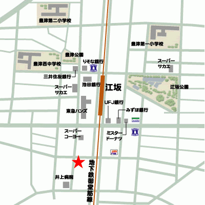 AP江坂9【江坂駅徒歩4分！大人気のセミダブルベッド設置物件♪周辺環境抜群です☆デスクチェア設置物件！在宅ワーク・テレワークにおススメです！】の物件地図