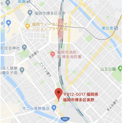 朝日プラザ博多６　B　　【🚘🅿近隣駐車場】の物件地図
