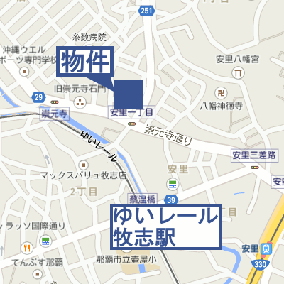 マンスリーリブマックス那覇おもろまち■【NET対応】≪エクセレントシリーズ≫の物件地図