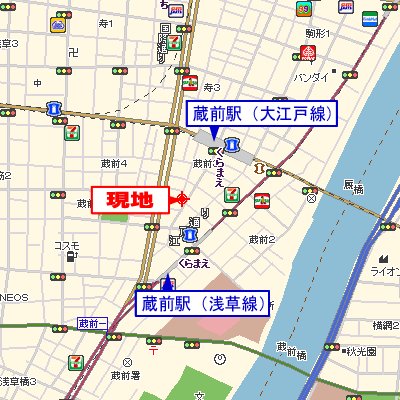 グッドステイ蔵前駅前レジデンス●『38平米・1LDK・駐車場有・独立洗面』【ハイクラス】の物件地図