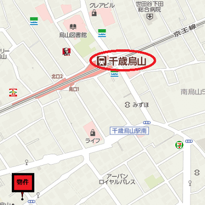マンスリーリブマックス千歳烏山ステーションステイ■【UBタイプ】≪スマートシリーズ≫の物件地図