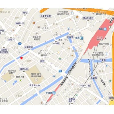 マンスリーライフ横浜岡野(No:042)の物件地図