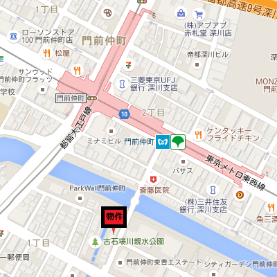 グッドステイ門前仲町駅前■『ツイン』【1LDK・41平米・ベーシック】の物件地図