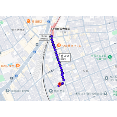 東都マンスリー　メゾーン北嶺【Wifi無料！2名入居可！雪が谷大塚駅徒歩4分！】の物件地図