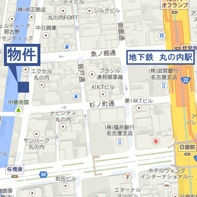 グッドステイ丸ノ内レジデンス△【ハイクラス・NET対応・洗浄機能付便座・浴室乾燥機付】の物件地図