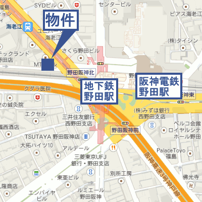 グッドステイ阪神野田駅前◆1st【ハイクラス・セミダブル・禁煙・無料WI-FI】【S】の物件地図