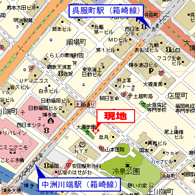 グッドステイ中洲川端★【ベーシック・NET対応】の物件地図