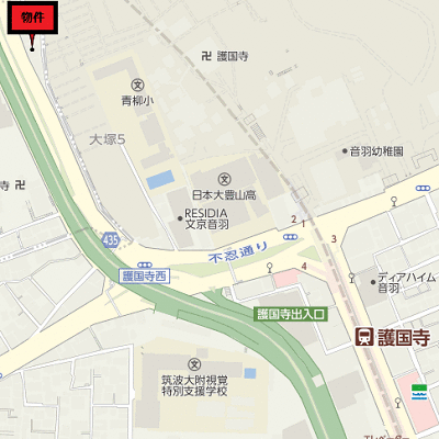 マンスリーリブマックス池袋東・護国寺駅前■【22㎡・セパレート】≪スタンダードシリーズ≫の物件地図